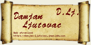 Damjan Ljutovac vizit kartica